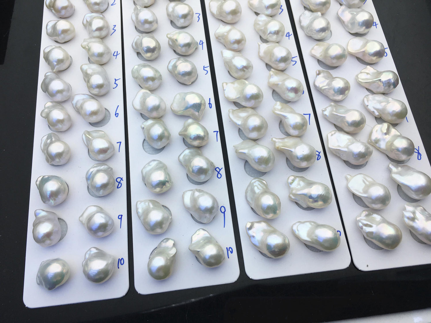 AAA 13-15x18-22mm White Flame ball Pearl Pairs - large Baroque freshwater pearl pairs,top half hole,FL15-3A-8-76