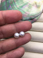 AAA 9-9.5mm White Round Fresh Water pearl stud earrings,Bridal Earrings-Wedding Jewelry-Bridal jewelry-Birthday gift,SE3-090