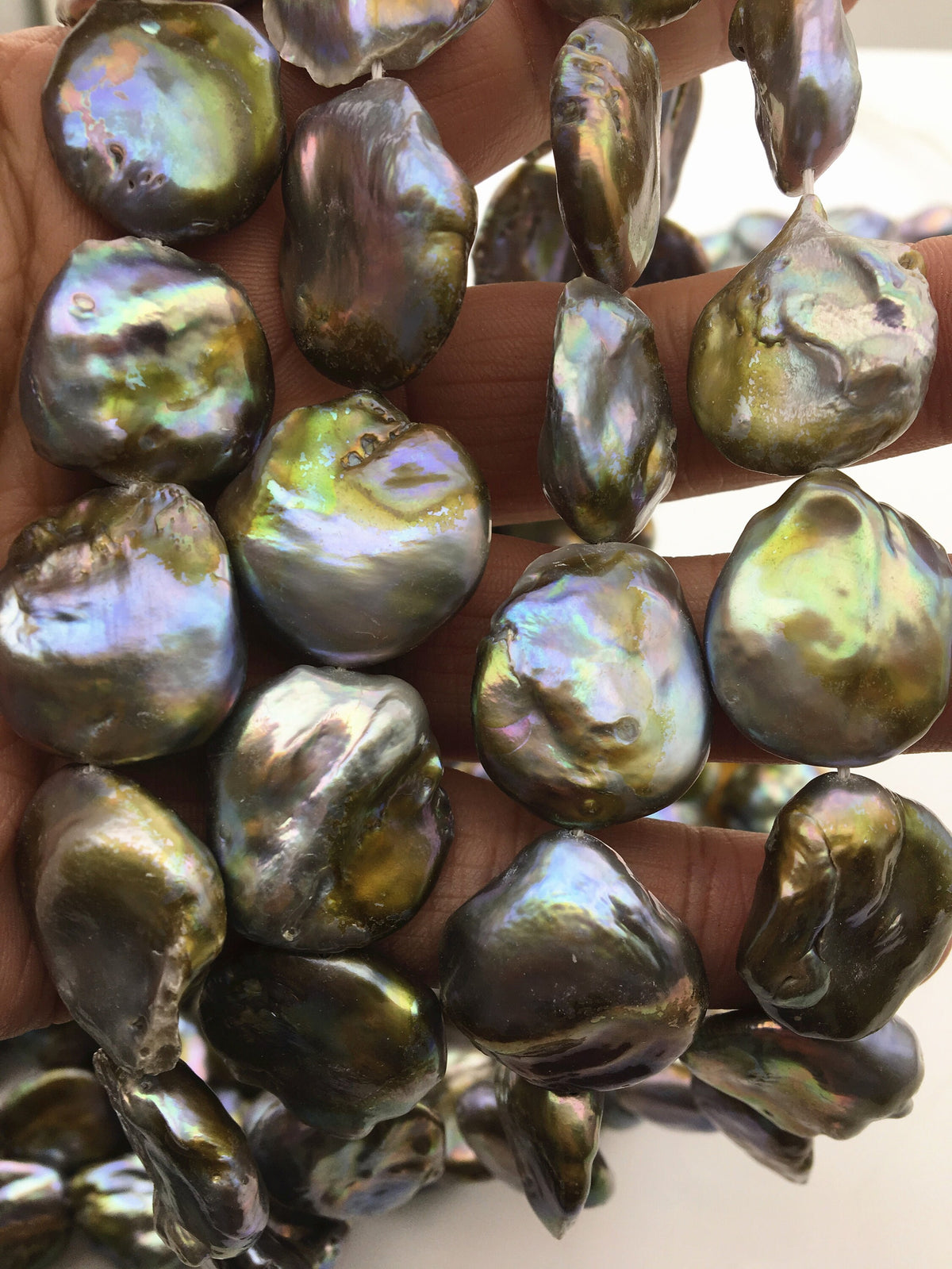 AA 19-21mm*25-35mm Very Big Gray Bronze THICK Tail coin pearls , DIY material,genuine freshwater pearls,COIN20-2A-2-2