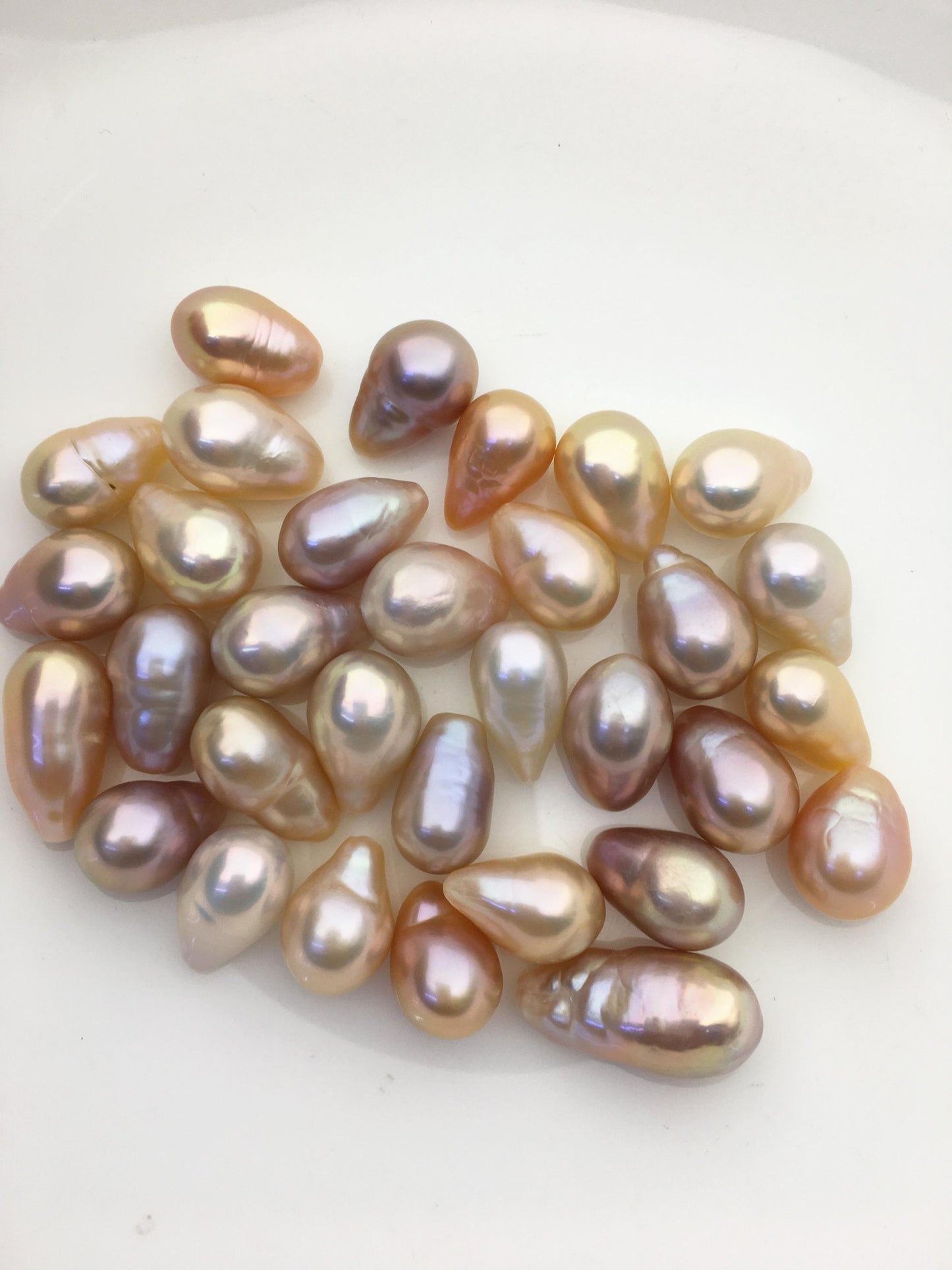 16pcs AAA/AA+ 10-12mm purple orange baroque Edison Freshwater Pearl,no hole,ED10-3A-2-37