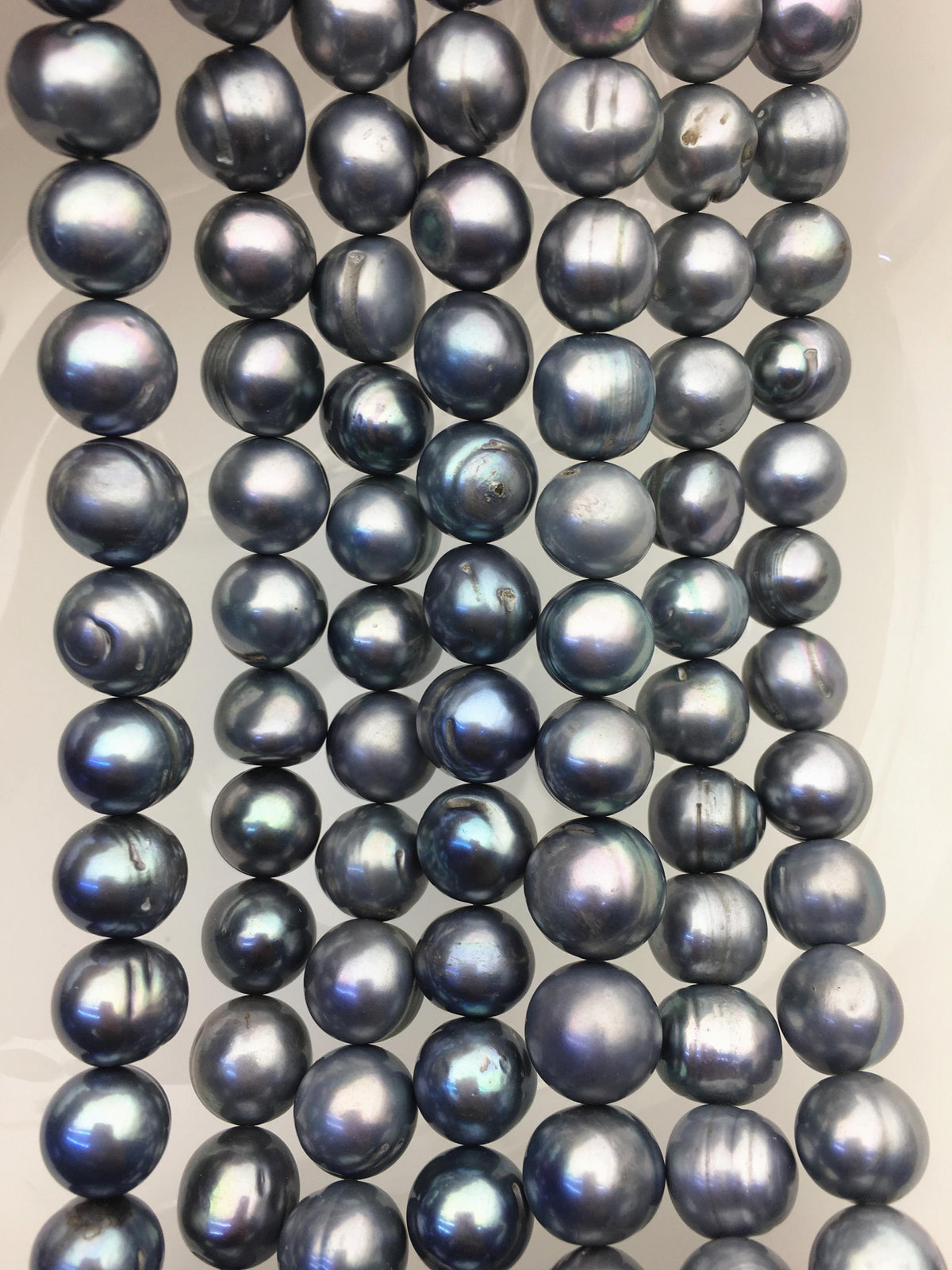 16.5'' 11.5-12.5mm Blue gray big potato freshwater pearls,CR12-T1